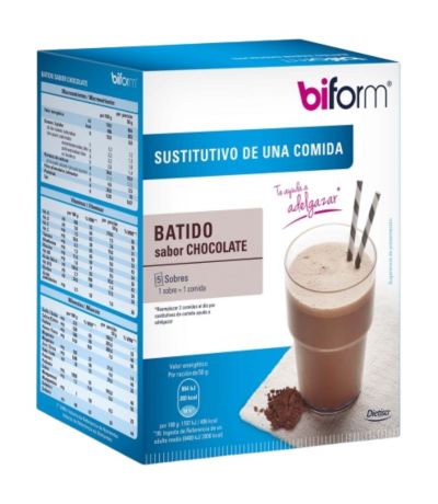 Batido Sustitutivo Sabor Chocolate 5 sobres Biform