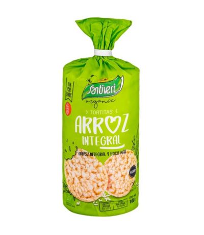 Tortitas de Arroz Integral Sin Sal Añadida SinGluten Bio Vegan 130g Santiveri