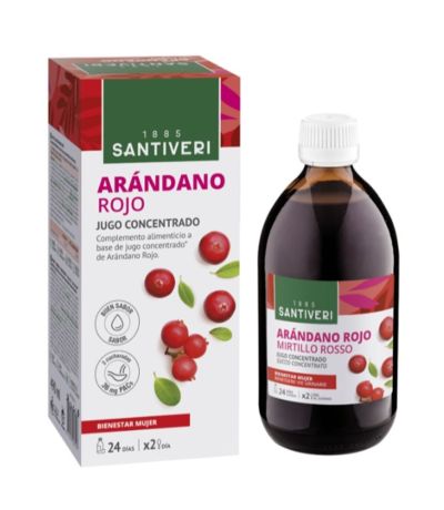 Jugo de Arandanos Rojos Concentrado SinGluten 490ml Santiveri