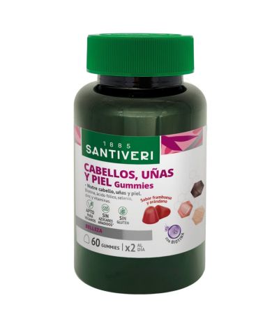 Cabellos Piel Uñas Vegano 60 Gummies Santiveri