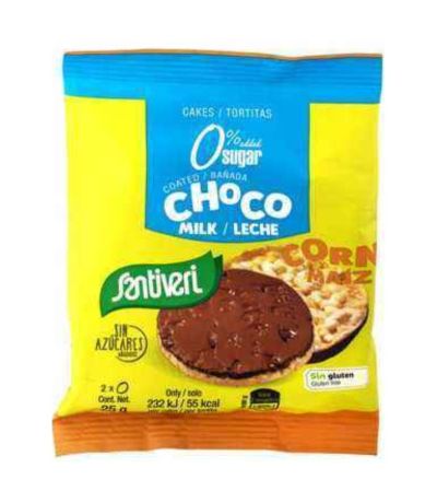 Tortitas Maiz Chocolate con Leche Sin Azucar 25g Santiveri