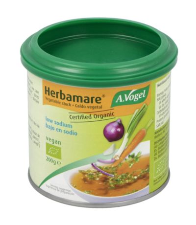 Herbamare Caldo Vegetal Bajo Sal bote SinGluten Vegan 200g A.Vogel