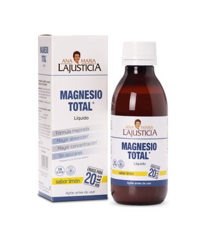 Magnesio Total Liquido Limon SinGluten Vegan 200ml Ana Maria Lajusticia