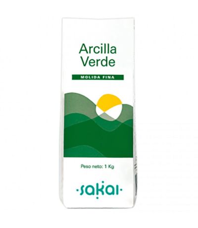 Arcilla Verde Fina en Polvo Uso Externo 1kg Sakai