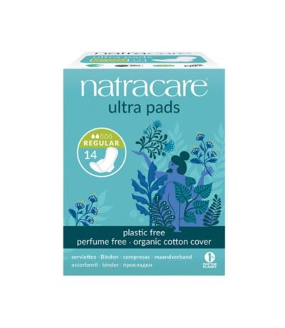 Compresa Regular con Alas Bio Vegan 14uds Natracare