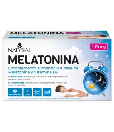 Melatonina 1.95Mg SinGluten 60comp Natysal