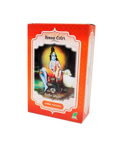 Henna Tinte Natural Cobre Natural en Polvo Eco Vegan 100g Radhe Shyam