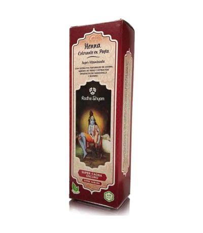 Henna Caoba Oscuro Pasta Eco 200ml Radhe Shyam