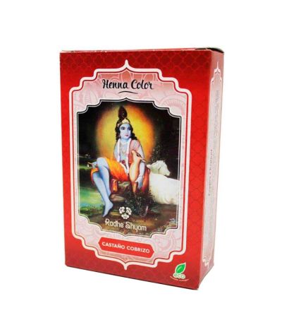 Henna Castaño Cobrizo Polvo Eco Vegan 100g Radhe Shyam