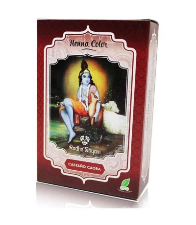 Henna Color Castaño Caoba en Polvo Eco Vegan 100g Radhe Shyam