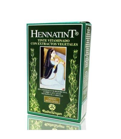 Hennatint Castaño Medio Ceniza 60ml Radhe Shyam