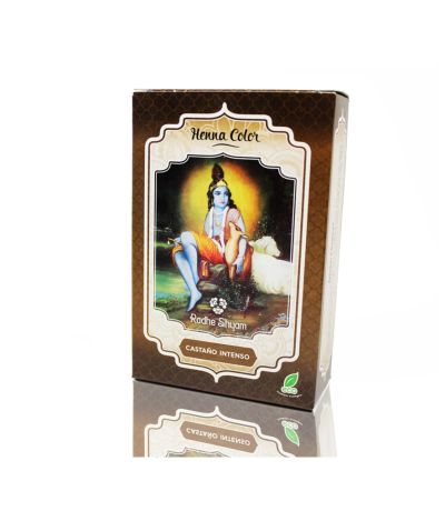 Henna Color Castaño Intenso en Polvo Eco Vegan 100g Radhe Shyam