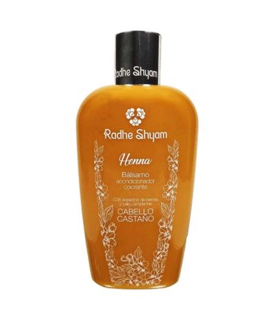 Balsamo Acondicionador Colorante Cabello Castaño 250ml Radhe Shyam
