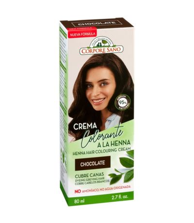 Crema Cubre Canas Henna Color Chocolate 60ml Corpore Sano
