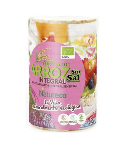 Tortitas de Arroz Integral Sin Sal SinGluten Vegan 100g Natureco