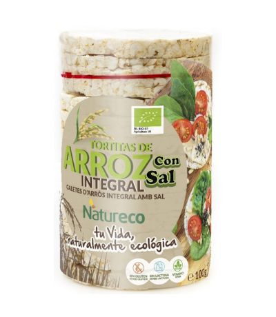 Tortitas de Arroz Integral con Sal 100g Natureco