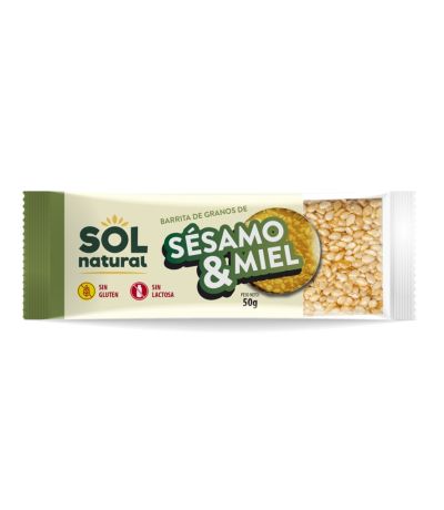 Barrita Integrales de Sesamo Crocanti con Miel SinGluten 24uds Solnatural