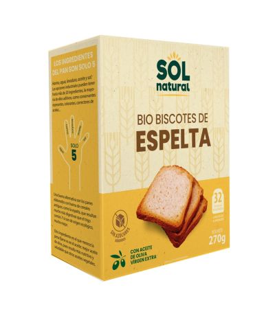Biscotes de Espelta Bio 270g Solnatural