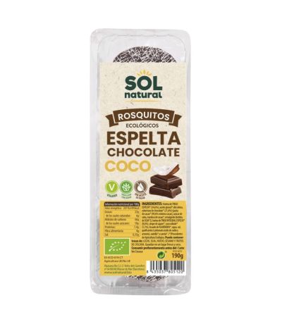 Rosquitos Espelta Choco Coco Eco Vegan 190g Solnatural