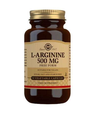 L-Arginina 500Mg SinGluten Vegan 50caps Solgar