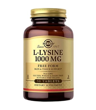 Lisina 1000Mg SinGluten Vegan 50comp Solgar