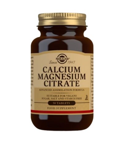 Calcio Magnesio Citrato SinGluten Vegan 50comp Solgar