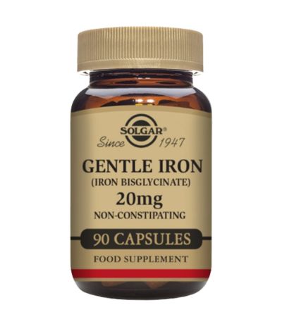 Gentle Iron - Hierro Bilycinate 20Mg SinGluten Vegan 90caps Solgar