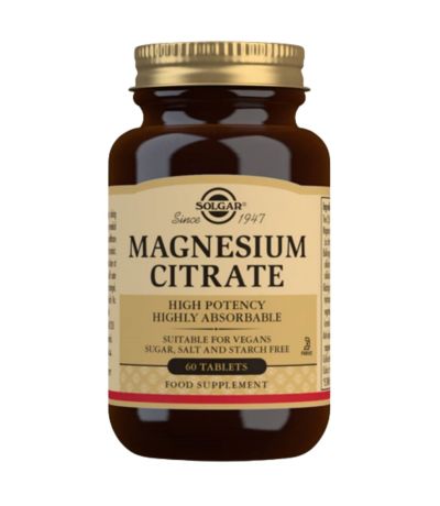 Citrato Magnesio 200Mg Vegan 60comp Solgar