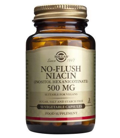 Niacina No Ruborizante 500Mg Vegan 50caps Solgar