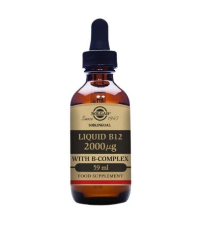 Vitamina Liquid B12 2000Mg con B-Complex SinGluten Vegan 59ml Solgar