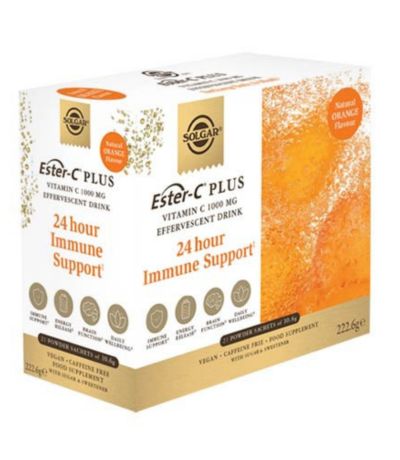 Ester-C Efervescente 1000Mg y Vitamina-C Vegan 21 Sobres Solgar