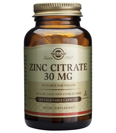 Citrato Zinc 30Mg 100caps Solgar