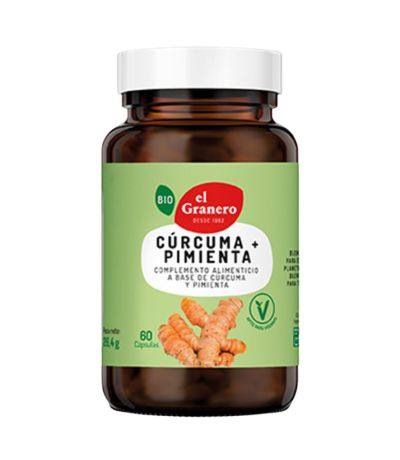 Curcuma con Pimienta 440Mg Bio Vegan 60caps El Granero Integral