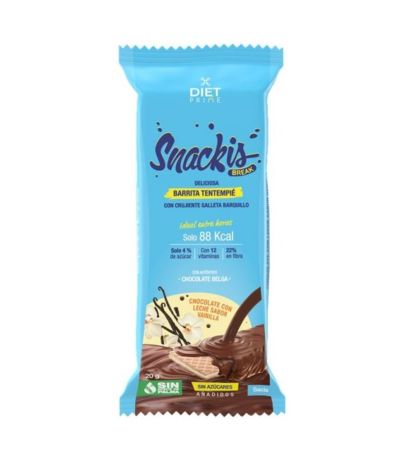 Barrita Snackis Choco Leche Sabor Vainilla 24uds Herbora