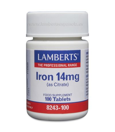 Hierro 14Mg Vegan 100comp Lamberts