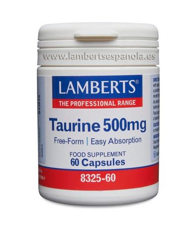 Taurina 500Mg 60caps Lamberts