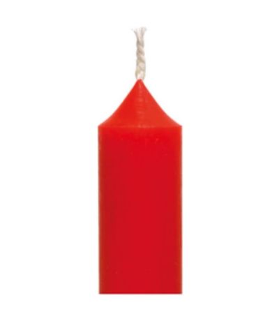 Vela Color Rojo-18 2x20cm 20uds Cerabella