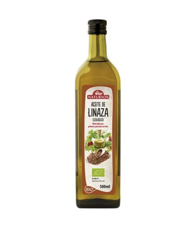 Aceite de Linaza 1ª Presion en Frio Bio 500ml Natursoy