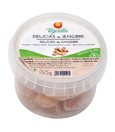 Delicias de Jengibre Confitado Vegan 150g Vegetalia