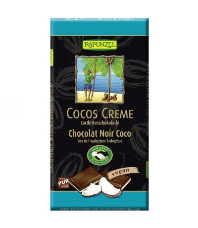 Chocolate relleno de crema coco 100g Rapunzel