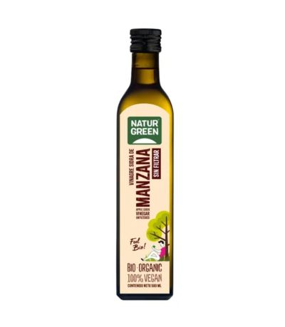 Vinagre de Sidra de Manzana Sin Filtrar Bio Vegan 500ml Natur-Green