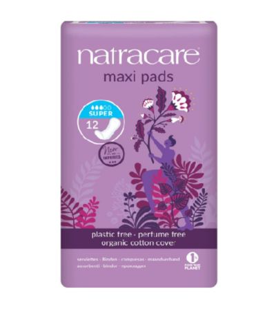 Compresa Super Sin Alas Vegan 12uds Natracare