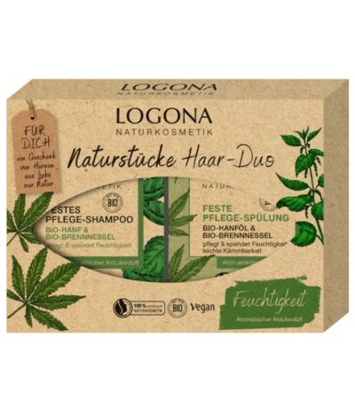 Pack Champu Acondicionador Cañamo Ortiga Bio Vegan 1ud Logona