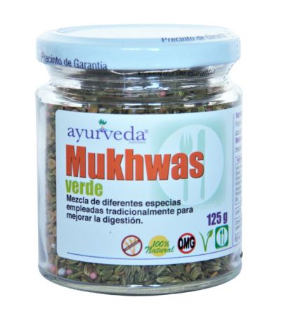 Semillas Mukhwas Verdes SinGluten Vegan 125g Ayurveda