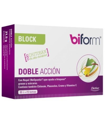 Block Doble Accion Bloqueador Grasas 30caps Biform
