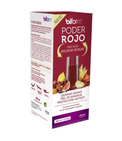 Poder Rojo Jarabe Adelgazar - Quemagrasas Vegan 500ml Biform