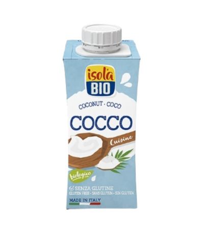 Crema Leche Coco Cocinar SinGluten Eco 200ml Isola Bio