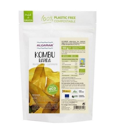 Algas Kombu Eco Vegan 100g Algamar