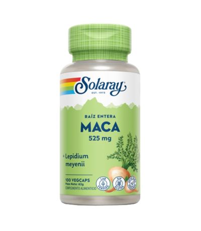 Maca 525Mg SinGluten Vegan 100caps Solaray