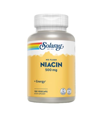 Niacin Vitamina B3 No Ruborizante 500Mg 100caps Solaray